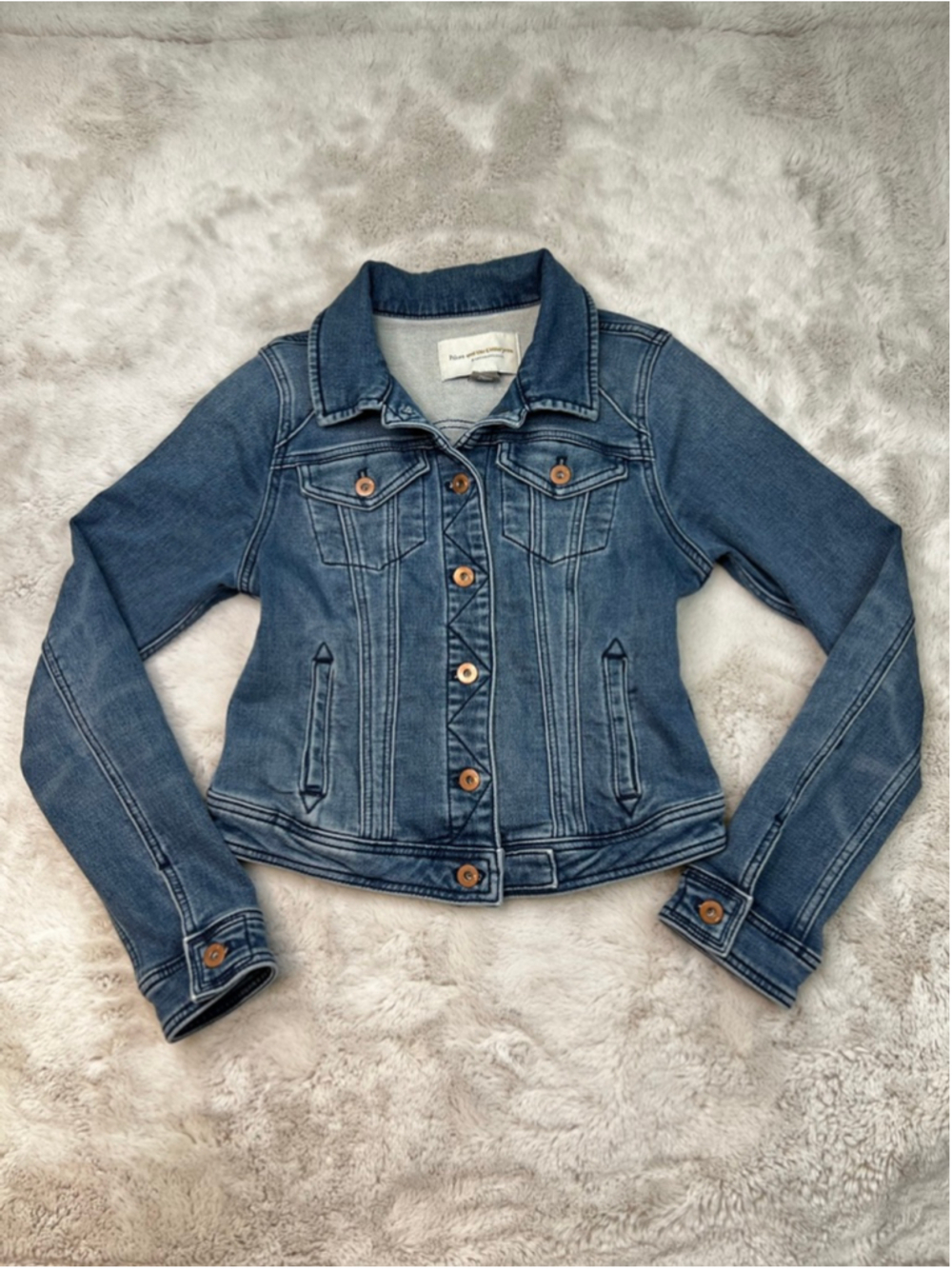 Anthropologie Pilcro and the Letterpress Blue Denim Jean Jacket Size Small Soft